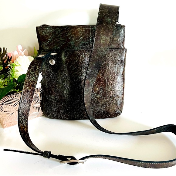 Patricia Nash Crossbody Bag Tooled Turquoise Stipes Sling Crossbody Bag - Picture 4 of 16